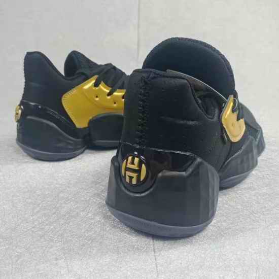 James Harden IV Men Basketball Shoes Black Gold-2